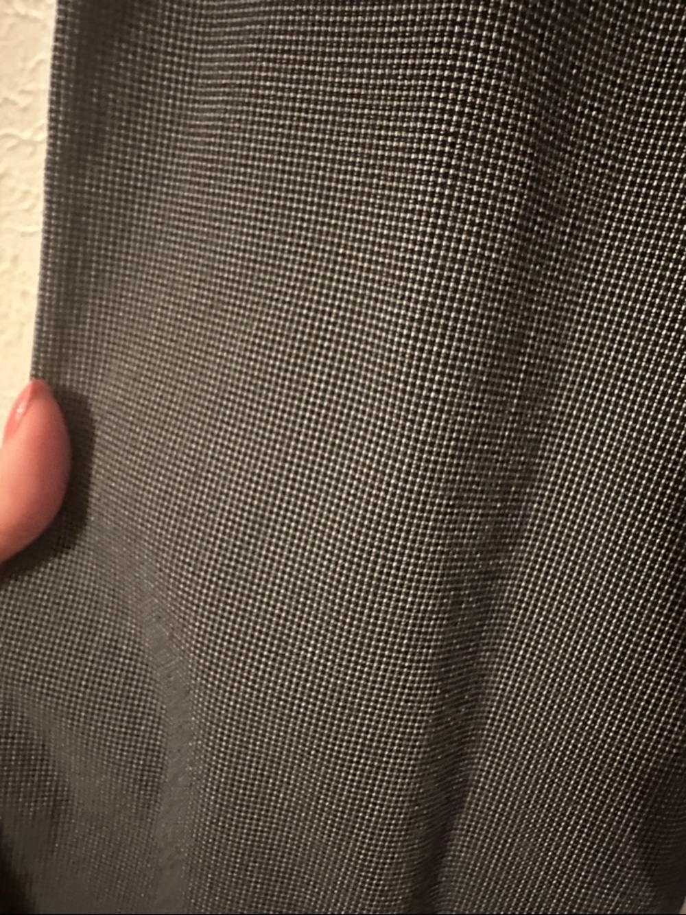 Charter Club Gray Micro-Check Pants Panel